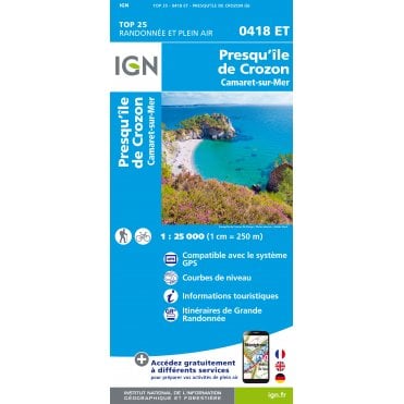 0418ET - Presqu'île de Crozon / Camaret-sur-Mer map