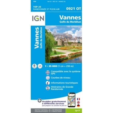 0921OT - Vannes / Golfe du Morbihan map