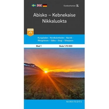 1: Abisko / Kebnekaise / Nikkaluokta Tourist & Hiking Map