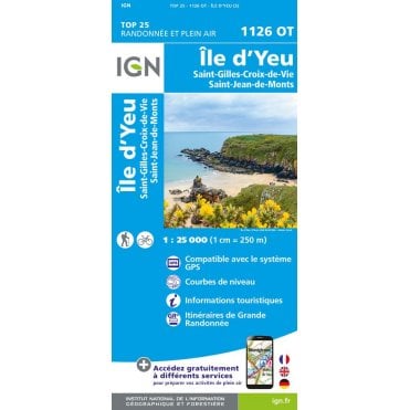 1126OT - Ile d'Yeu / St-Gilles-Croix-de-Vie / St-Jean-de-Monts map