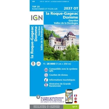 2037OT - Roque-Gageac / Domme / Gourdon / Val. Dordogne map