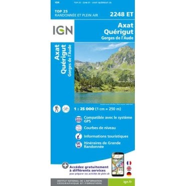 2248ET - Axat / Quérigut / Gorges de l'Aude map