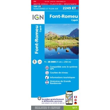 2249ETR - Font-Romeu / Capcir (Waterproof) map