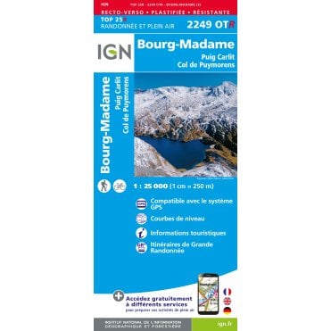 2249OTR - Bourg-Madame / Col Puymorens / Pic Carlit (Waterproof) map