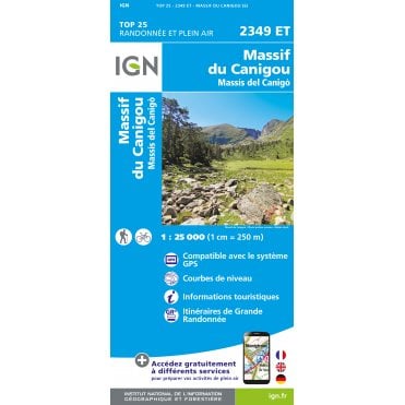 2349ET - Massif du Canigou - Massis del Canigo map