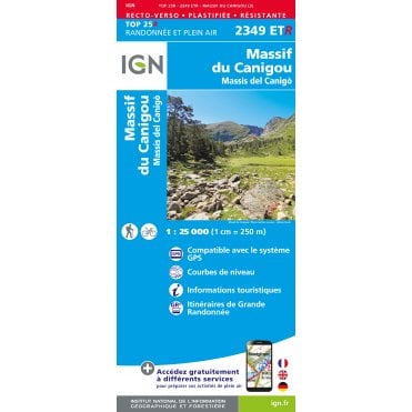 2349ETR - Massif du Canigou (Waterproof) map