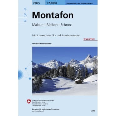 238S: Montafon / Malbun / Ratikon / Schruns Snowshoe & Ski Map