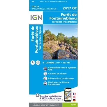 2417OT - Forêt de Fontainebleau / Forêt des Trois Pignons map