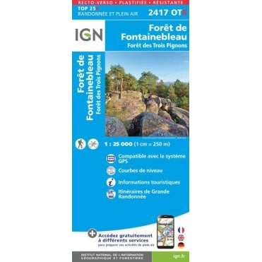 2417OTR - Forêt de Fontainebleau / Forêt des Trois Pignons (Waterproof) map