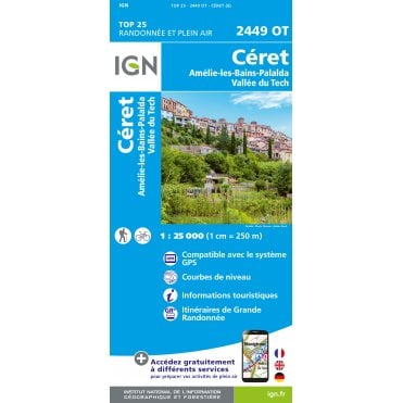 2449OT - Céret / Amélie-les-Bains-Palalda / Vallée du Tech map