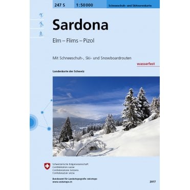 247S: Sardona Snowshoe & Ski Map