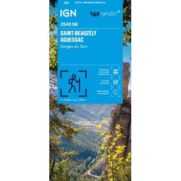 2540SB - St-Beauzély / Aguessac / Gorges du Tarn map