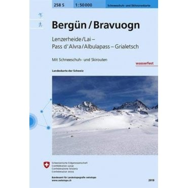 258S: Bergun / Bravuogn Snowshoe & Ski Map