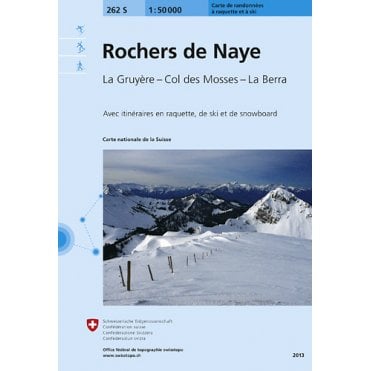 262S / 252S: Rochers de Naye Snowshoe & Ski Map