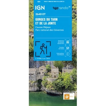 2640OT - Gorges du Tarn et de la Jonte / Causse Méjan PNR map