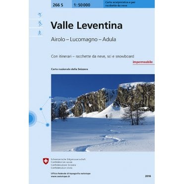 266S: Valle Leventina Snowshoe & Ski Map