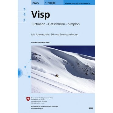 274S: Visp / Ginals / Simplon Snowshoe & Ski Map