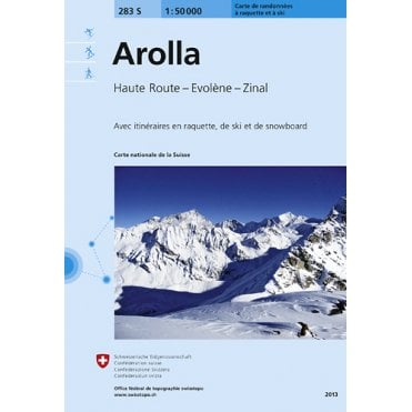 283S: Arolla / Valpelline Snowshoe & Ski Map