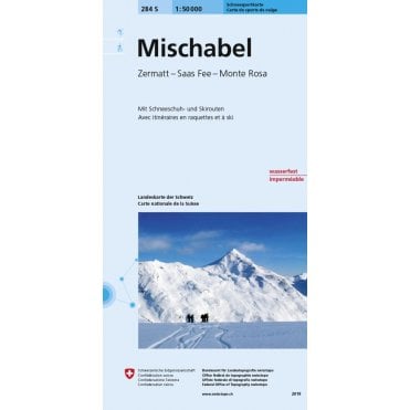 284S: Mischabel / Zermatt Snowshoe & Ski Map