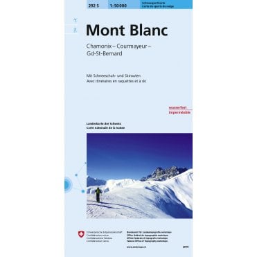 292S: Mont Blanc Snowshoe & Ski Map