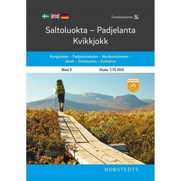3: Saltoluokta / Padjelanta / Kvikkjokk Tourist & Hiking Map