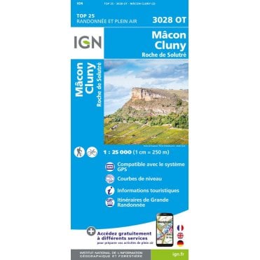 3028OT - Mâcon / Cluny / Roche de Solutre map