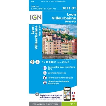 3031OT - Lyon / Villeurbanne / Mont d'Or map
