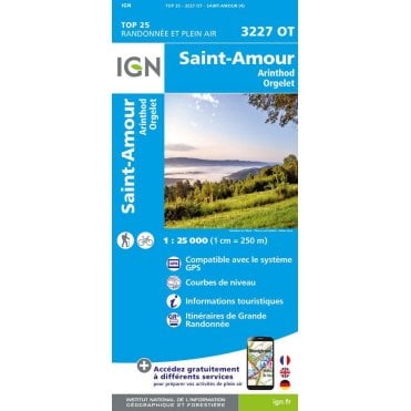 3227OT - St-Amour / Arinthod / Orgelet map