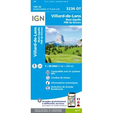 3236OT - Villard-de-Lans / Mont Aiguille / PNR du Vercors map