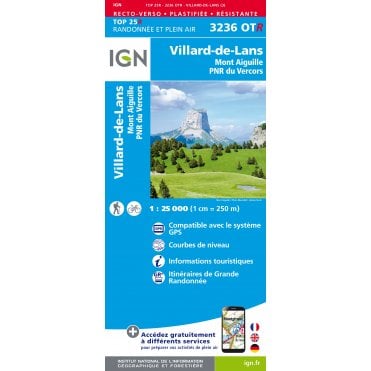 3236OTR - Villard-de-Lans / Mont Aiguille / PNR du Vercors (Waterproof) map