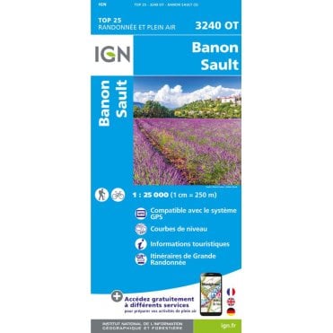3240OT - Banon / Sault / Plateau de St-Christol map