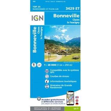 3429ET - Bonneville / Cluses / Le Faucigny map