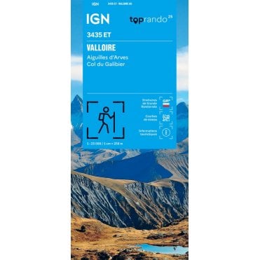 3435ET - Valloire / Aiguilles d'Arves / Col du Galibier map
