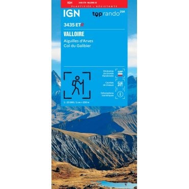 3435ETR - Valloire / Aiguilles d'Arves / Col du Galibier (Waterproof) map
