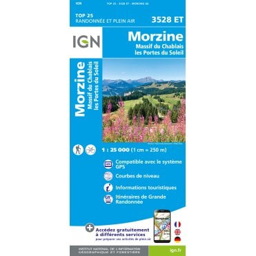 3528ET - Morzine / Massif du Chablais / Portes du Soleil map