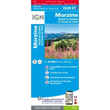 3528ETR - Morzine / Massif du Chablais (Waterproof) map