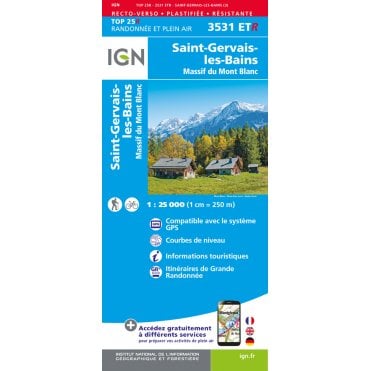 3531ETR - St-Gervais-Les-Bains / Massif du Mont Blanc (Waterproof) map