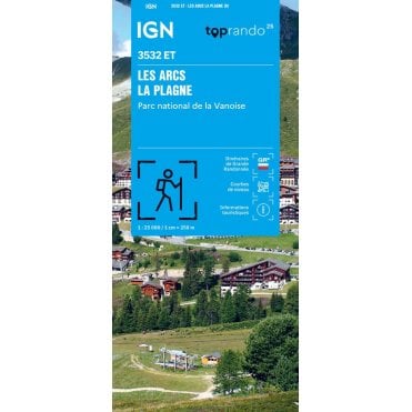 3532ET - Les Arcs / La Plagne / PN de La Vanoise map