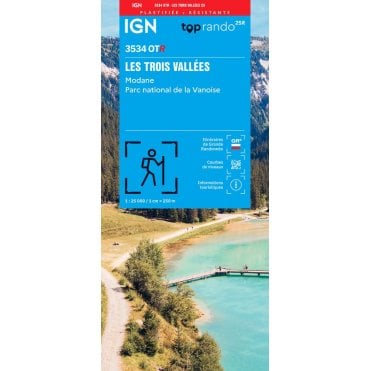 3534OTR - Les Trois Vallées / Modane PN de La Vanoise (Waterproof) map