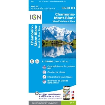 3630OT - Chamonix / Massif du Mont Blanc map