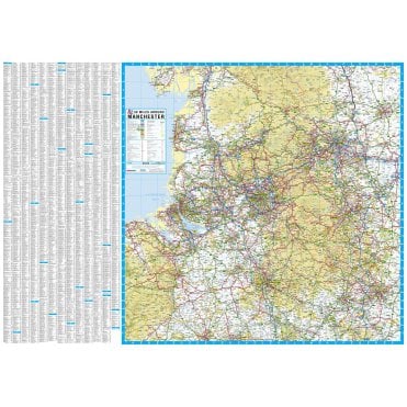 50 Miles around Manchester Road Map