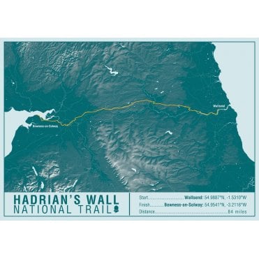 Hadrian's Wall Path National Trail Map Print
