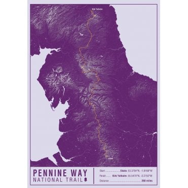 Pennine Way National Trail Map Print