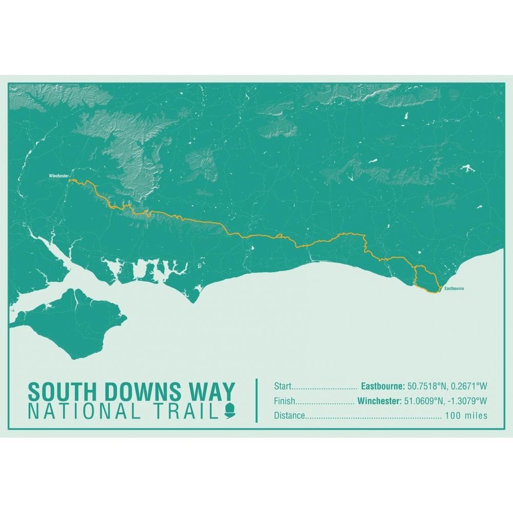 South Downs Way National Trail Map Print
