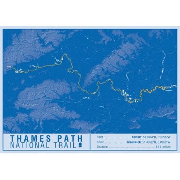Thames Path National Trail Map Print