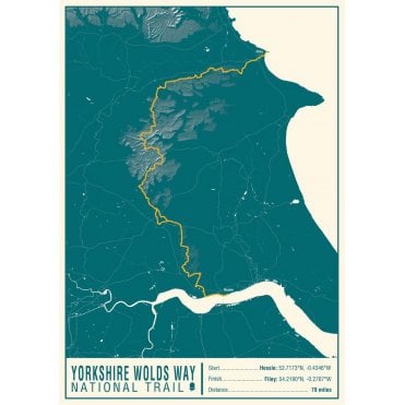 Yorkshire Wolds Way National Trail Map Print