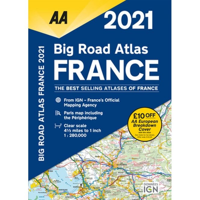 AA Road Atlas Spain & Portugal - Spiral Bound Travel Map Book