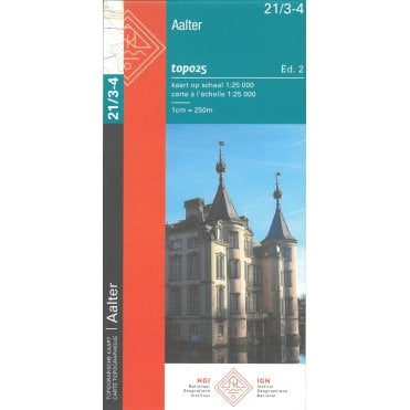Aalter - Belgium IGN Topo map 21/3-4