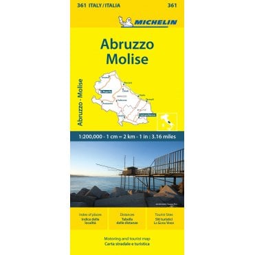 Michelin Local Maps of Italy 0361: Abruzzo & Molise