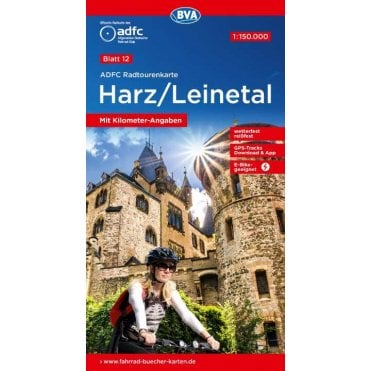 ADFC Cycle Tour Map 12: Harz - Leinetal